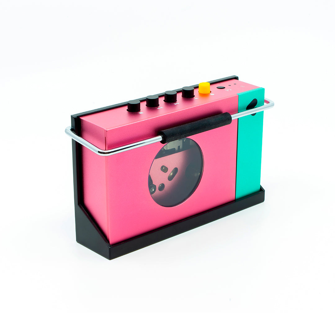 BELT PACK - EDITH PINK AND GREEN CASSETTE PLAYER
