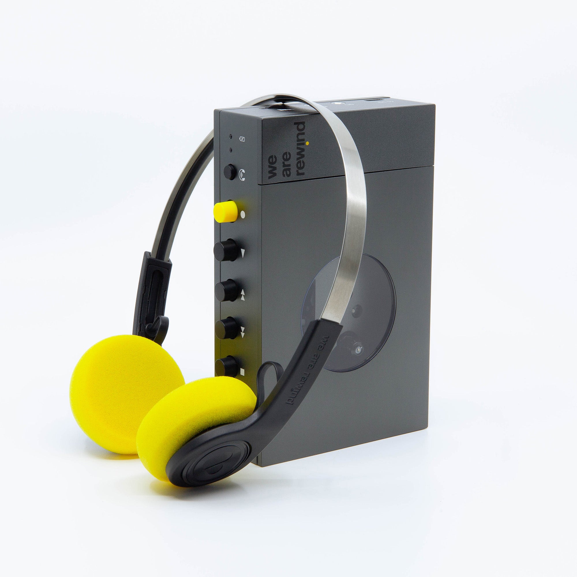 Pack Reproductor de Cassette Gris + Auriculares Bluetooth