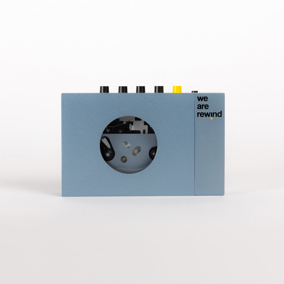 Blue Cassette Player + Blank tape