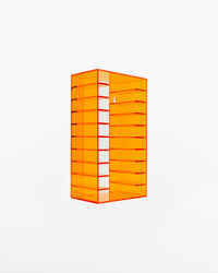 Orange Cassette Tape Rack 