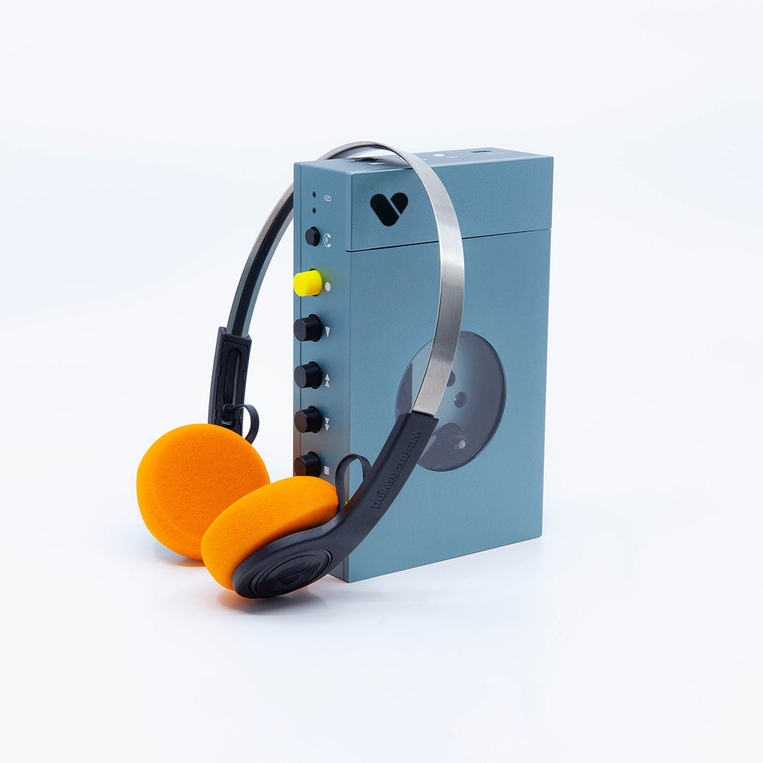 Pack Reproductor de Cassette Azul + Auriculares Bluetooth